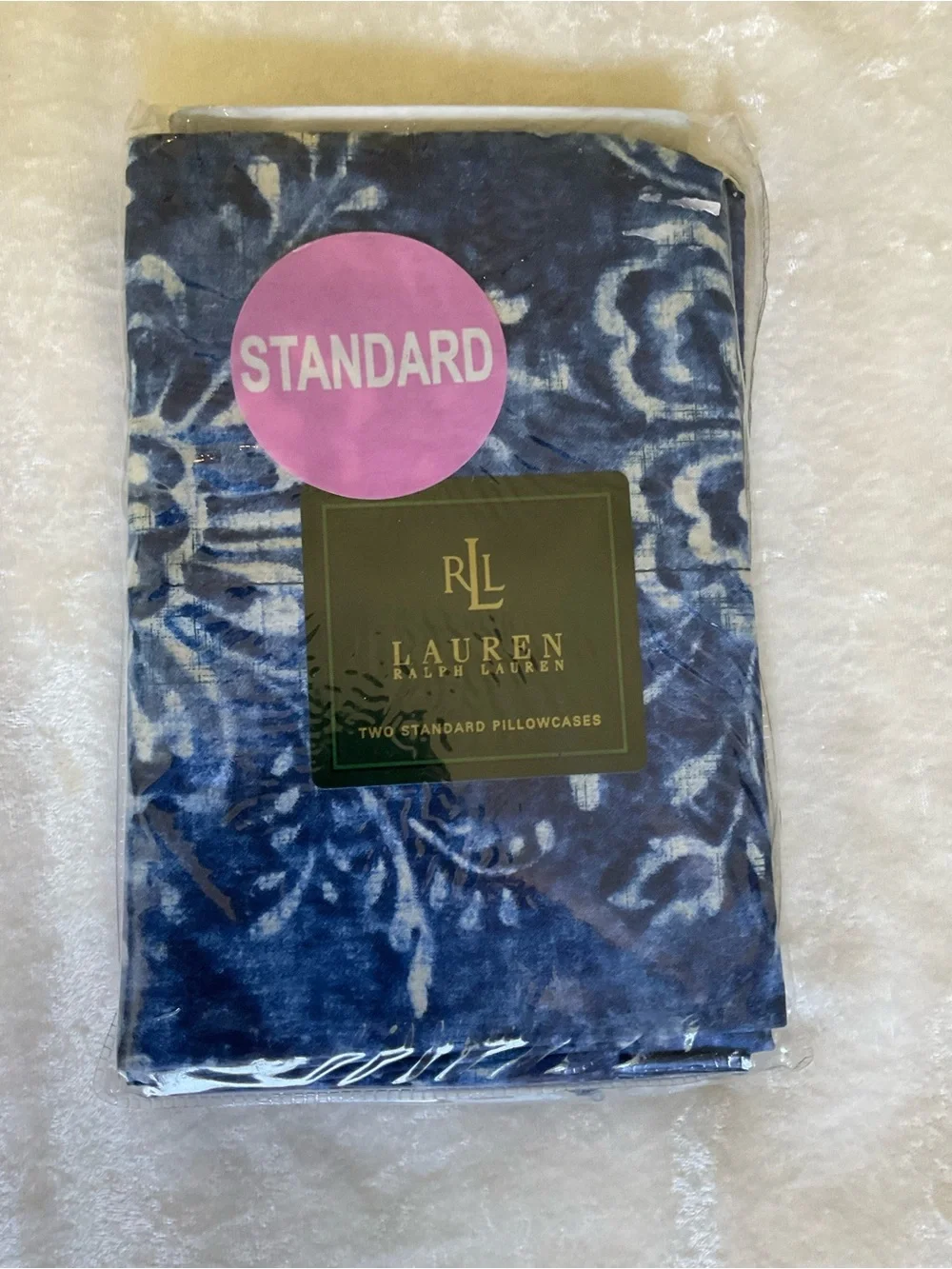 Ralph Lauren Blue and White Tie-Dye Pillowcases (Set of 2)